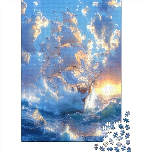 Segelboot Puzzle 1000 Teile, Erwachsene, Klassische Puzzle, Impossible Puzzle,Geschicklichkeitsspiel Für Die Ganze Familie Erwachsenenpuzzle Ab 14 Jahren Puzzel 1000pcs (75x50cm) von AOREFGZZE