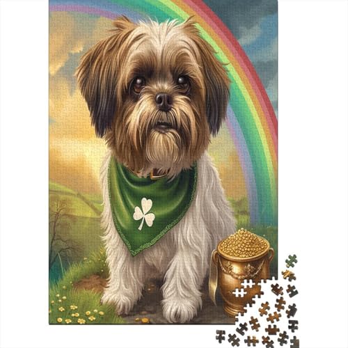 Shih Tzu. Puzzle 1000 Teile Erwachsener Kniffel Spaß Für Die Ganze Familie - Abwechslungsreiche 1000 Puzzleteilige Motive Puzzlespiel Erwachsene, Puzzel 1000pcs (75x50cm) von AOREFGZZE