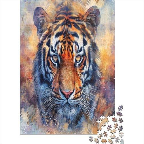 Tiger Puzzle 1000 Teile Erwachsener Kniffel Spaß Für Die Ganze Familie - Abwechslungsreiche 1000 Puzzleteilige Motive Puzzlespiel Erwachsene, Puzzel 1000pcs (75x50cm) von AOREFGZZE