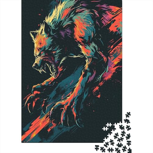 Wolf 1000 Stück Puzzle Für Erwachsene 1000 Stück Puzzle Für Erwachsene-Crazy Süßigkeiten-1000 Stück Puzzle Große Puzzles Kinder Lernspiel Spielzeug Geschenk Puzzel 1000pcs (75x50cm) von AOREFGZZE