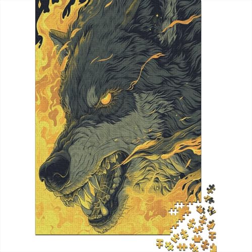 Wolf 1000 Teile Puzzle Für Erwachsene, Hochwertige Recycelbare Materialien Und Druck Puzzlespiel, Familienspiel, Geschenk Für Liebhaber Oder Freunde Puzzel 1000pcs (75x50cm) von AOREFGZZE