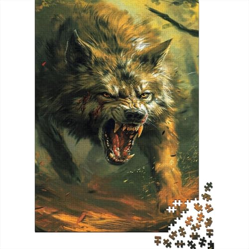 Wolf Puzzlespiel 1000 Teile Erwachsene -Puzzle 1000 Stück Spiel Puzzles Für Erwachsene Kinder Puzzle Erwachsenen Puzzlespiel Puzzel 1000pcs (75x50cm) von AOREFGZZE