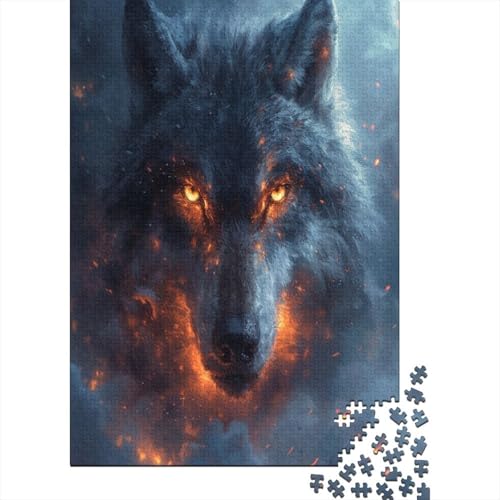 Wolf Puzzlespiel 1000 Teile Puzzle Für Erwachsene Und Kinder Ab 14 Jahren, Puzzle-Motiv Erwachsenen Puzzlespiel Puzzel 1000pcs (75x50cm) von AOREFGZZE