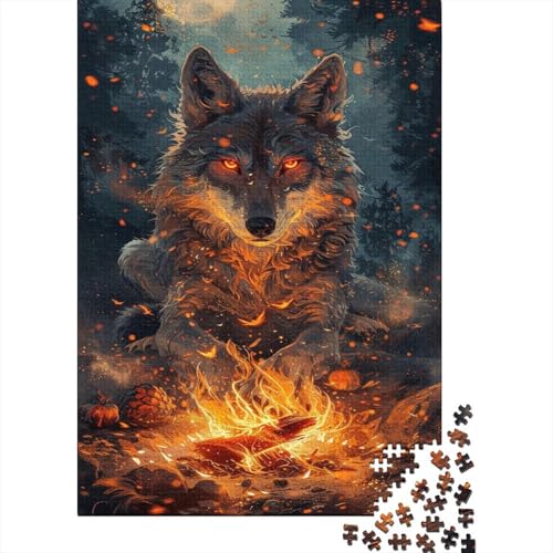 Wolf Puzzlespiel 1000 Teile Puzzles Für Erwachsene Lernspiel Herausforderung Spielzeug 1000 Teile Puzzles Für Erwachsene Kinder Erwachsenen Puzzlespiel Puzzel 1000pcs (75x50cm) von AOREFGZZE