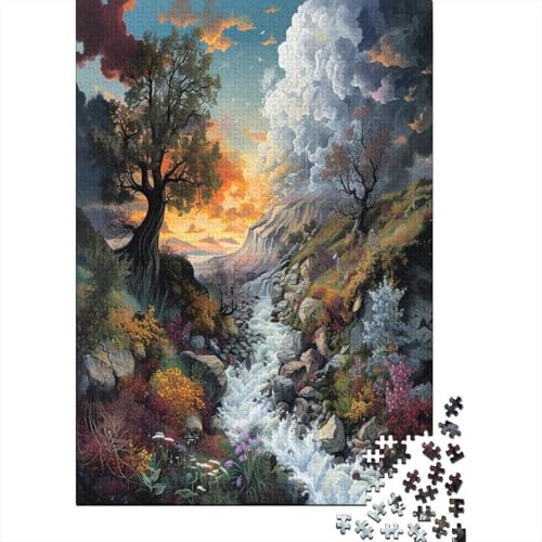 Zweifarbiger Baum 1000 Stück Puzzles Für Erwachsene Teenager Stress Abbauen Familien-Puzzlespiel 1000-teiliges Puzzle Kinder Lernspiel Spielzeug Geschenk Puzzel 1000pcs (75x50cm) von AOREFGZZE