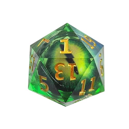 Liquid Core Dice Set Harz Shake Eyeball Quicksand Dice Liquid Core Harz Dice Polyed RAL Rollenspiel Würfel für Tabellen Spiele von AOYEAH