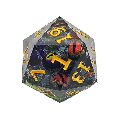 Liquid Core Dice Set Harz Shake Eyeball Quicksand Dice Liquid Core Harz Dice Polyed RAL Rollenspiel Würfel für Tabellen Spiele von AOYEAH