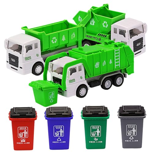 1 Set Müllwagenspielzeug mit 3 Mülleimer und 4 Mülleimer, pädagogische interaktive Trash -LKW -Spielzeug für Jungen Alter 3+ Kleinkinder Kinder Urlaubs Geburtstag Geschenkwagen von AOpghY