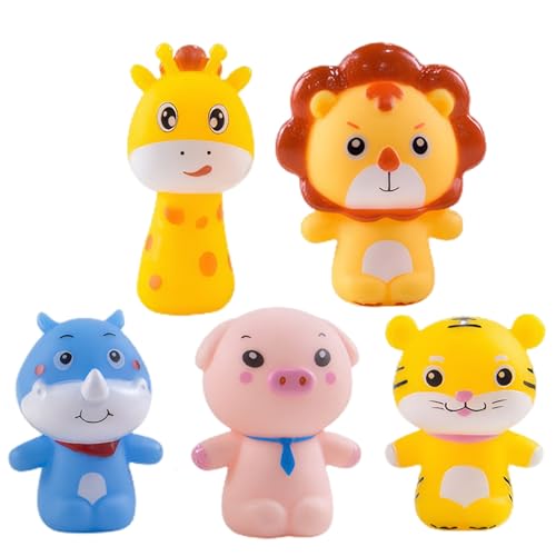 5pcs Fingerpuppen 7,9x6,9 Zoll niedliche Cartoon -Set Tier Fingerpuppen für das Geschichtenerzählen Spielen Fingerpuppen -Puppen, Style 2 Puppen für Kinder von AOpghY