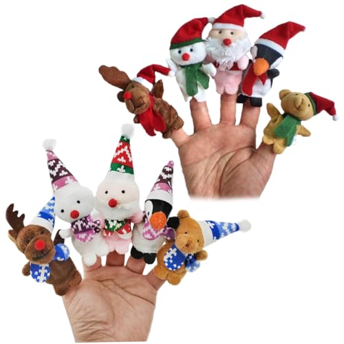 AOpghY 10pcs Fingerpuppenaginative Fingerpuppen für Kleinkinder 1-3 einfach zu verwendende Fingerpuppen für Kinder im Alter von 3 bis 5 Bildungsrollenpuppen Freizeitspielzeug von AOpghY