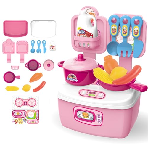 AOpghY 18pcs/Set Küchenspielzeugsets Spielen Küche für Kleinkinder Kochen Utensilien Qualität sicherer Plastik Kids Kitchen Spielset DIY tun Play Toys einfallsreich von AOpghY