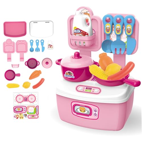 AOpghY 18pcs/Set Küchenspielzeugsets Spielen Küche für Kleinkinder Kochen Utensilien Qualität sicherer Plastik Kids Küche Spielset DIY tun Play Toys Play Kitchen Toys Play von AOpghY