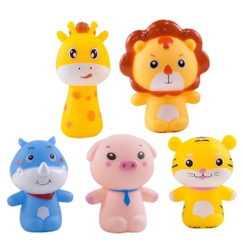 AOpghY 5pcs Fingerpuppen 7,9x6,9 Zoll niedliche Cartoon -Set Tier Fingerpuppen für das Geschichtenerzählen Spielen Fingerpuppenunmarken, Stil 2 Finger Puppen von AOpghY