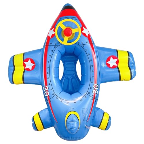 AOpghY Babypool Float, aufblasbares PVC-Kleinkind Schwimmer, Flugzeug Baby Schwimmen Schwimmflogen mit Lenkrad, lustiger Säuglingsschwimmer für Kinder im Alter von 1 bis 5 Babypool Float von AOpghY