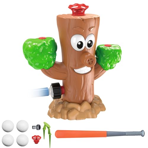 AOpghY Baseball Sprinkler 1 Set Cartoon Stumpf Wassersprinkler für Kinder mit Ball und Fledermaus Sommerkühlung Kleinkind Outdoor -Spielzeug für Garten Rasen Yard Baseball Sprinkler von AOpghY