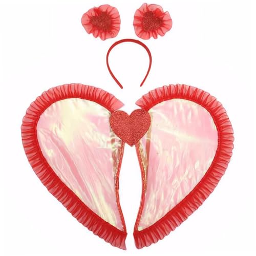 AOpghY Cupid -Kostüm Frauen 2pcs/Set Romantic Cupid Kostüm umfassen Cupid Wing & Head Band Cupid Cosplay -Kostüm, rote Täuschung und Dress -up -Vorräte von AOpghY