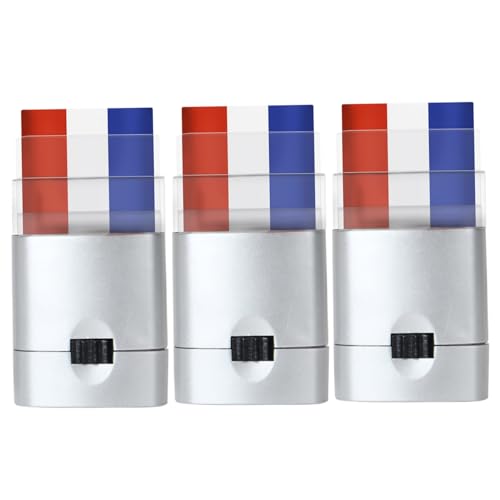 AOpghY Face Paint Stick 3PCS patriotische Frankreich Flagge Gesichtsfarbe für das Jubeln rot weiß und blau Make -up -Farbstock für Fußballurlaub und Maskerade Dress -up -Vorräte von AOpghY