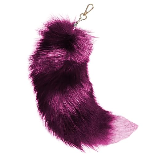 AOpghY Fox Tail Realistic 16inch pelziger Schwanz Schlüsselbund Künstlicher Tierschwanz mit Verschluss dekorativem Therian Schwanz, Style3 Festive Masquerade Dress -up Vorräte von AOpghY