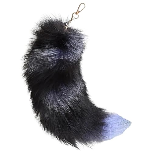 AOpghY Fox Tail Realistic 16inch pelziger Schwanz Schlüsselbund Künstlicher Tierschwanz mit Verschluss dekoratives Therian Tail Style1 Trep Play Supplies von AOpghY