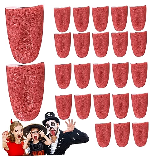 AOpghY Gefälschte Zunge 25pcs Halloween TPR Realistische Dehnbare falsche falsche Zunge Halloween Requisite für Streichzaubertrickspielzeug & Spiele von AOpghY