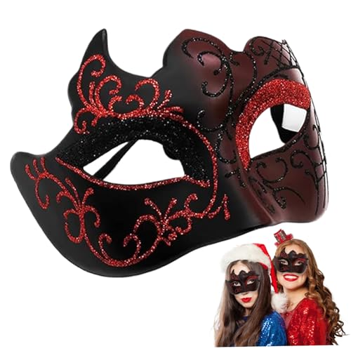 AOpghY Halloween -Maske, 6,7x4,3 Glitzer -Maskerade -Maske für Männer Männer, Karnevalmaske mit Elastic Band, Maskenkostüm Masquerade Maske von AOpghY