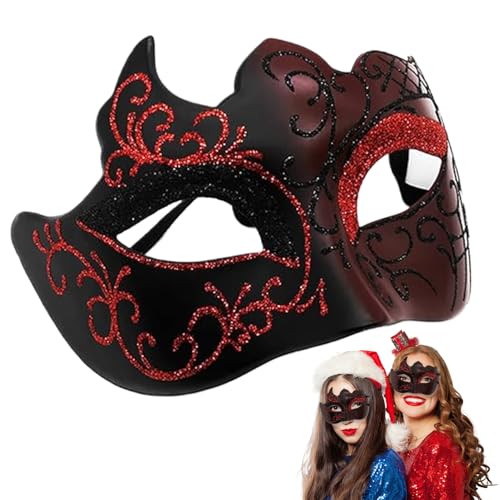 AOpghY Halloween -Maske, 6,7x4,3 Glitzer Maskerade -Maske für Männer Männer, Karnevalmaske mit Elastizitätsband, Maskenkostüm tun und Dress -up -Vorräte von AOpghY