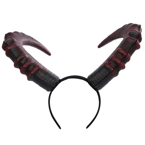 AOpghY Hörner Stirnband Gothic Demon Horn Realistic Devil Horns Stirnband komfortable Cosplay -Accessoire für Halloween, Kostümpartys, Cosplay Masquerade Dress endet von AOpghY