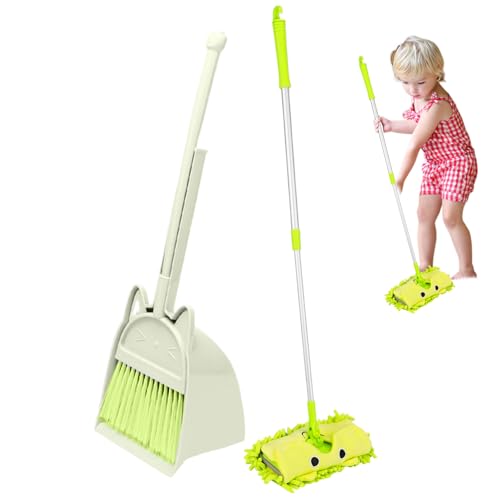 AOpghY Kleinkindreinigungsset umfasst Besen, Staubpan und Mop Col Cat Kids Cleaning Set Developmental Kids Cleaning Toy Set Spielzeug und Spielzubehör von AOpghY