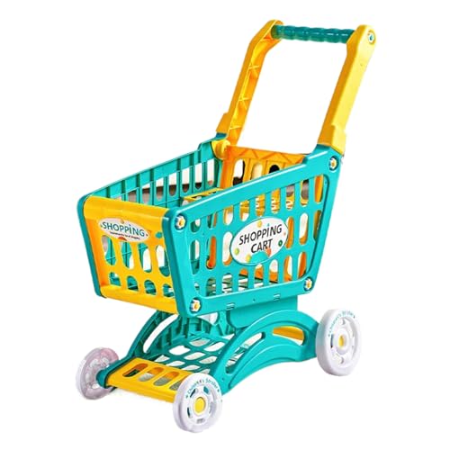 AOpghY Mini -Einkaufswagen große Kapazität Kleinkind Einkaufsauto mit Rad und ABS -Spielzeugeinkaufswagen für Kinder Lebensmittelgeschäft tun, um Spiel zu Spielen, Green Toy Shopping Cart von AOpghY