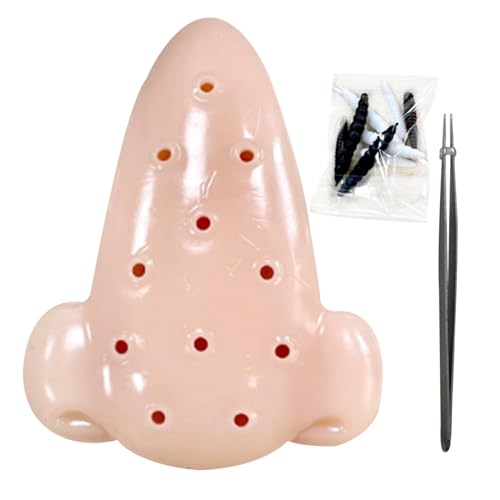 AOpghY Pimple Popper -Spielzeug mit Ooze, lustigem Nasenpickel -Popping -Spielzeug mit nachfüllbarem Pickel und Pinzetten, Stress -Relief -Spielzeug Set Toys & Games von AOpghY