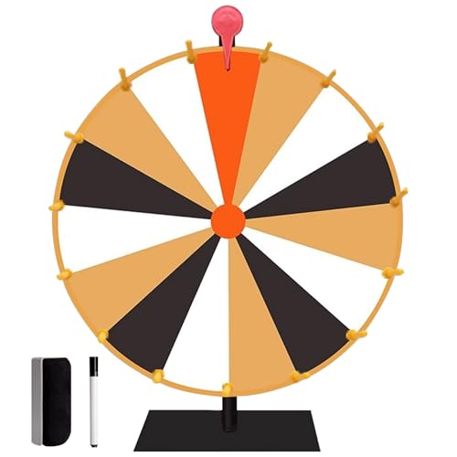 AOpghY Preisträger 12 '' Spinnrad 10 Slots Heavy Duty Wheel Spinner mit Metallständer, Radiergummi -Maker -Stift, Spin der Radspinner -Preisräder von AOpghY