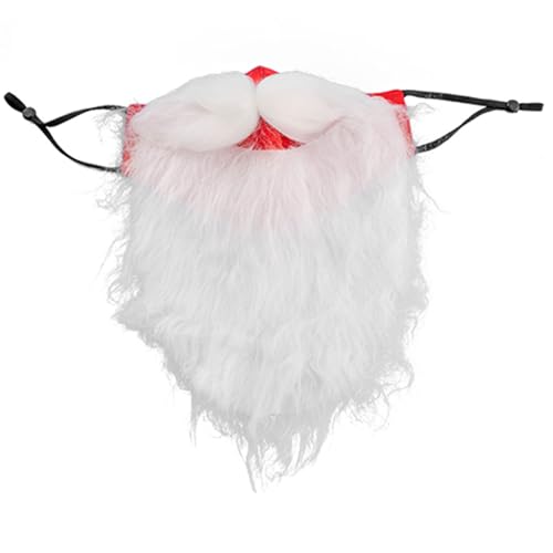 AOpghY Santa Beard Maske Halbgesicht Santa Maske Leichte Weihnachtsklaus -Maske für Erwachsene mit verstellbarem Ohrgurt Waschbare Weihnachtsgesichtsmaske Masquerade Party Dress Up Supplies von AOpghY