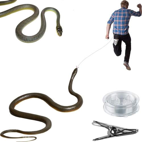 AOpghY Schlangenstreich mit String Clip Plastik Realistischer Schlange Streich lustiges Schlangenspielzeug wiederverwendbar von AOpghY