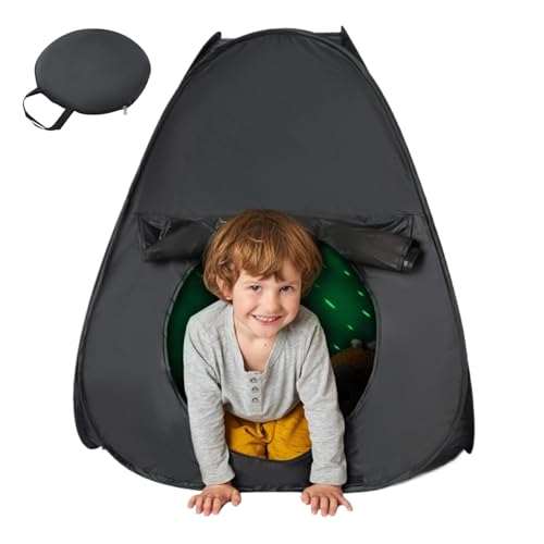 AOpghY Sensorisches Zelt faltbar Black Out Tent Calm Down Corner Tent Kinder Zelt Zelt Innenräume zur Linderung von Kinderstress Angst und Verbesserung des Fokus 31x31x35 Zoll Sensorisches Zelt von AOpghY