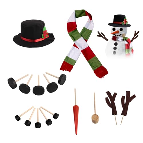 AOpghY Snowman Kit 16pcs/Set Weihnachten Bau eines Schneemann -Kits Winter im Freien Snowman Dekorationskit für Winterurlaub Outdoor Spielzeug Spielzeug & Spiele von AOpghY