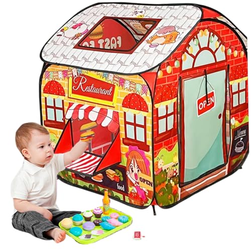 AOpghY Spielen Sie Zelt für Kinder, faltbares Pop-up-Kleinkindspielhaus mit Türflip & Top-Öffnung, Trick oder Behandeln von Nicht-Shrink Fade Resistant Kids Tent, Restaurantspiel-Zelt für Kinder von AOpghY