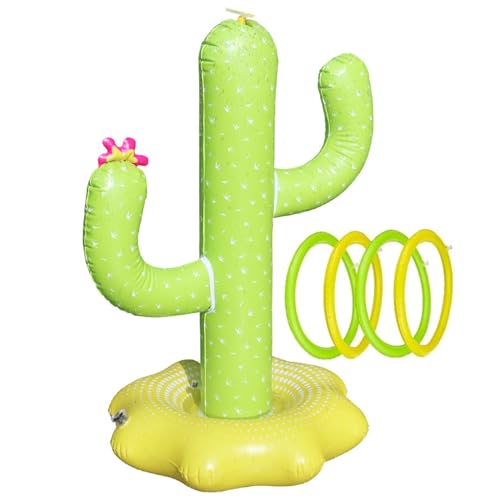 AOpghY Sprinkler für Kinder, PVC aufblasbare Kaktus -Wasserspielzeug mit Ringen, tragbare Wasserblattables für Kinder Garten Garten Sommer Kinder Sprinkler für Garten von AOpghY