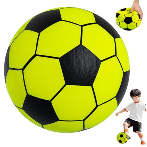 AOpghY Stille Fußballkugel für Kinder, Größe 5 PU Foam Fußball mit Stoßdämpfung, weicher Geräuschreduktion Fußball Fußball Stille Fußballball von AOpghY