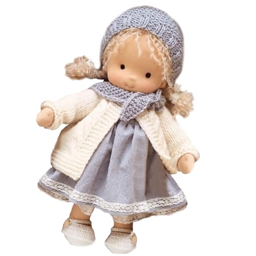 AOpghY Stoffpuppe 9.5x2.4x4.7 '' entzückende weiche Plüsch -Babypuppe mit Clodhut und Schal Exquisite Mini -Babypuppe Weihnachts -Rollenspiel -Geschenk Neuheit und lustige Spielzeuge von AOpghY