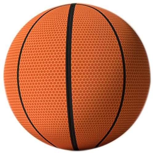 AOpghY Stummer Basketball für Kinder hüpfbar waschbarer ruhiger Basketball Nicht rutschloser Airless-Basketball mit Reißverschluss zum Werfen von Tritt Nr. 7 Stille Basketball von AOpghY