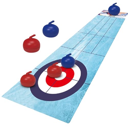 AOpghY Tabletop Curling -Spiel mit 6PCS Mini Curling Balls Interactive Puck -Spiel tragbare lustige Family Party -Spiele für Kinder 3+ und Erwachsene Spielzeug & Spiele von AOpghY