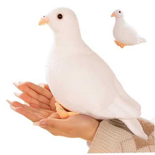 AOpghY Taubengefüllte Tier 7,9 Zoll realistische Pigeon Plüsch weiche und atmungsaktive gefüllte Taube süße Taube Spielzeug für Kinder Weihnachtsgeburtstag Geschenke Interessantes Plüschspielzeug von AOpghY