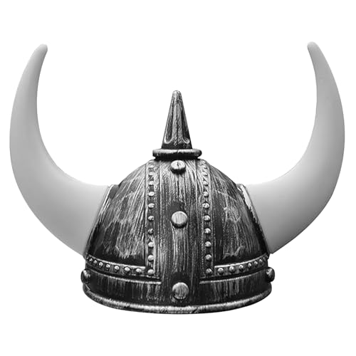 AOpghY Viking Helm mittelalterlich gehörnte Halloween Viking Helm Berserker Soldat Krieger Wikingerhut, Plastik Sallet Adult Halloween Kostüme Cosplay Party Vorräte von AOpghY