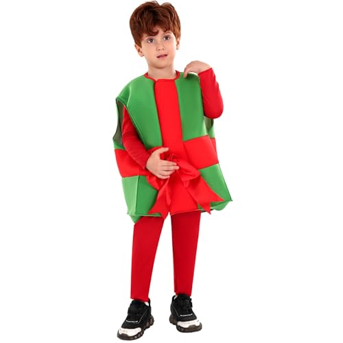 AOpghY Weihnachtskostüm für Kinder, lustige Cosplay -Kostüm und Strampler, Polyester -Weihnachts -Outfit, Ferienkostüme und Dress -up -Vorräte von AOpghY