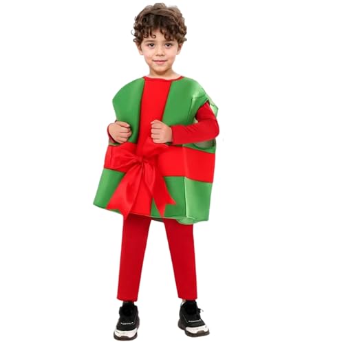 AOpghY Weihnachtskostüm für Kinder, lustige Cosplay -Kostüm und Strampler, Polyester -Weihnachts -Outfit, M -Feiertag und Maskerade -Dress -Supplies von AOpghY