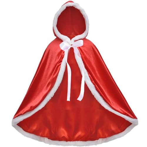 AOpghY Weihnachtskostüme für Kinder Weihnachten Cloak Red Cape Weihnachts -Outfit für Cosplay-, Feiertags- und Maskerade -Dress -up -Vorräte von AOpghY