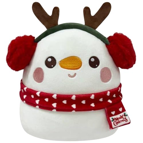 AOpghY Weihnachtspuppe, süße Weihnachtskuscheltiere, 10 Zoll dekorative Weihnachtsplüschtiere, Weihnachtsfigurenpuppe als Weihnachtsfeier-Ornament-Geschenk, Schneemann-Weihnachtspuppe von AOpghY