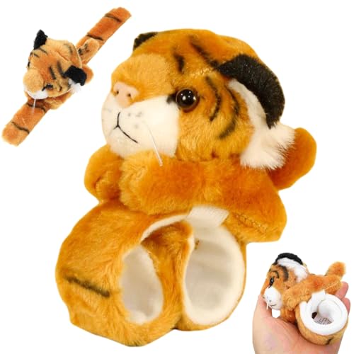 Animal Slap Armbänder lustige Tigerform Tierarmband 8,7 Zoll weiche und Bequeme Schlagarmband gefüllte Tiere Geschenke Stofftiere Teddybären von AOpghY