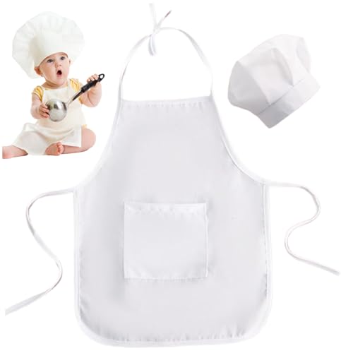 Baby Kostüm Kleinkind Easy Achten Sie auf komfortable Fit Polyester Babykoch-Outfit mit Kleinkindkoch Hut und Schürze für Fotoshootings und Dress-up von 6-12 Monaten Kinder männliches Babykostüm von AOpghY