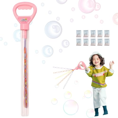 Bubble-Zauberstäbe für Kinder, 32 Löcher 5-Klauen lächelnde Gesichtsblasensticks mit 10 pcs Blasen nachfüllen, 17 Zoll Handbuch Bubbles Party Gefällt Mir Spielzeug und Spiele. von AOpghY